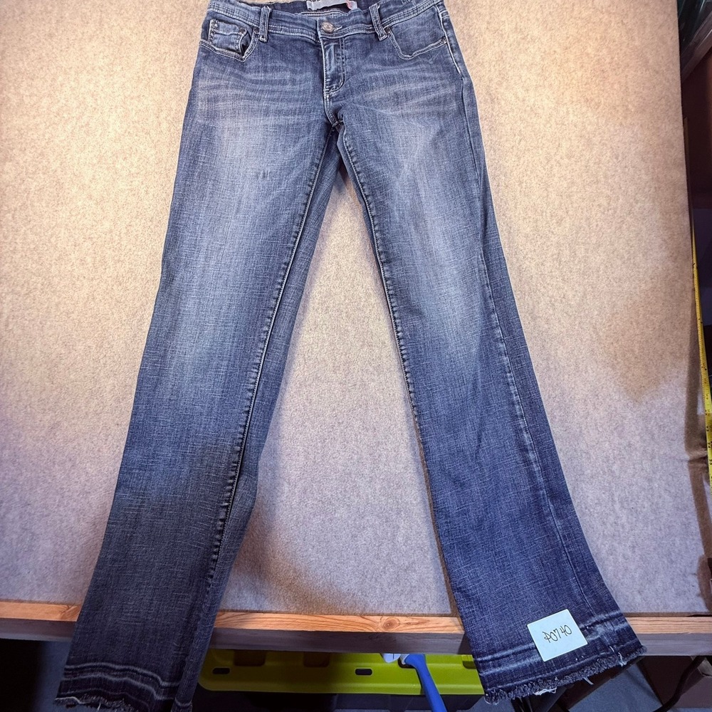 Tin Haul Womens Medium Wash Raw Hem Bootcut Western Jeans Blue Size 30/L